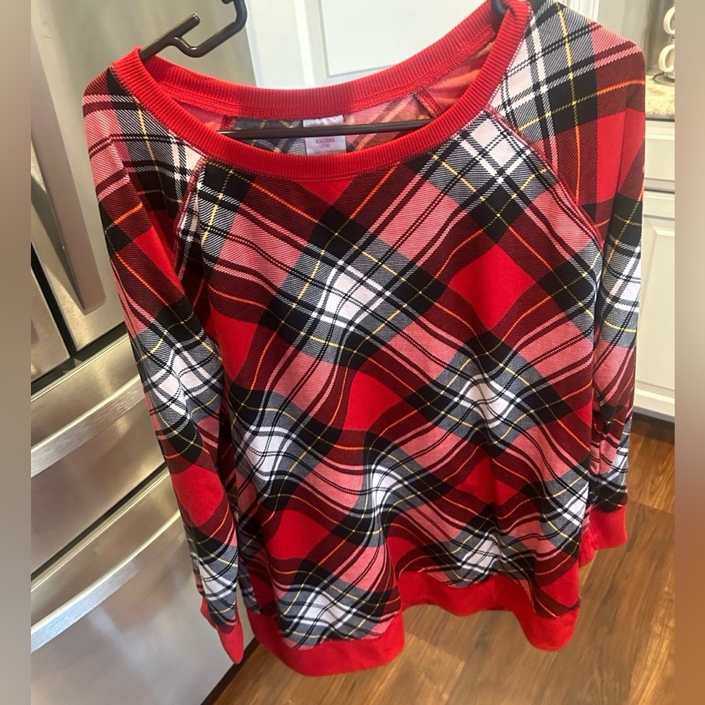 Women No Boundaries Plaid Top JUNIORS XXL